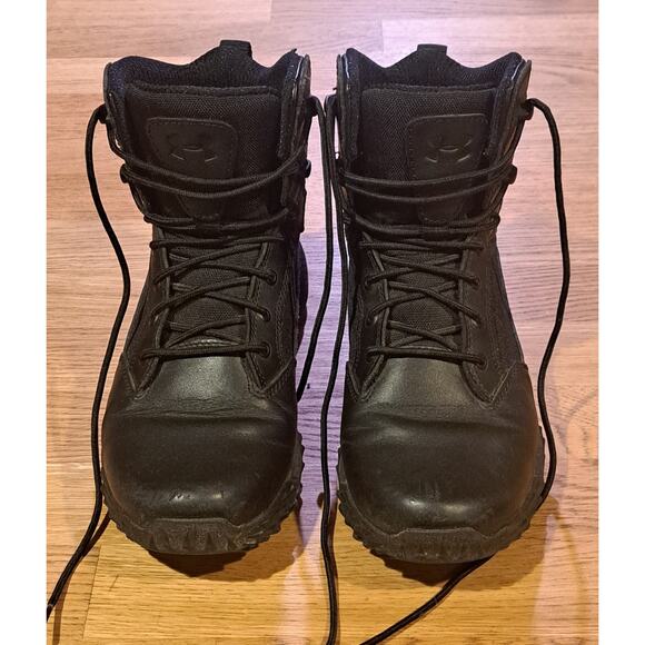 Under Armor Stellar G2 Tactical Leather  Combat Boots Black Women's 6 Military - Picture 1 of 9